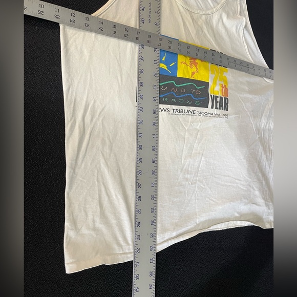 VTG 1997 Oneita white Power-T graphic tank 25th year Sound to Narrows race sz XL - Picture 9 of 10